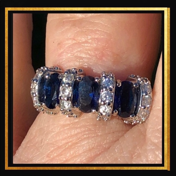 👑👑Gorgeous blue ring-no hallmark-tests silver👑 - Picture 8 of 8